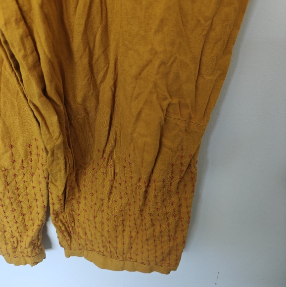 Gudrun Sjöden Mustard Linen Harems Pants Sz.L EUC - Picture 4 of 7